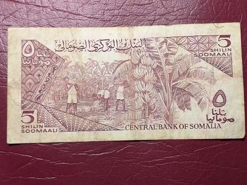 1987 SOMALIA 5 Shilin / 5 Shillings NOTE
