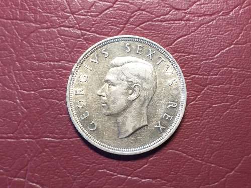 1951 SA UNION SILVER 5 SHILLINGS