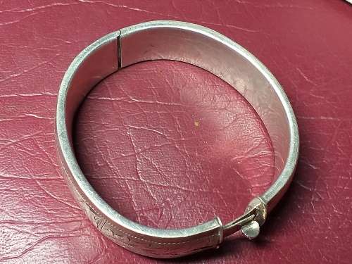LOVELY GENUINE SOLID STERLING SILVER NAME BANGLE  - [38 g]