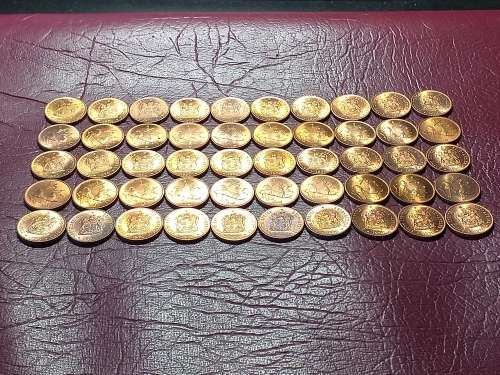 A LOT OF 50 x 1970 RSA BRONZE ½ Cents - BRILLIANT MINT STATE - [Bid per coin to take all.]