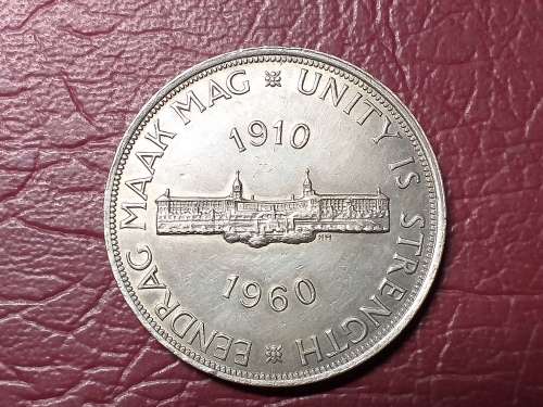 1960 SA UNION SILVER 5 SHILLINGS