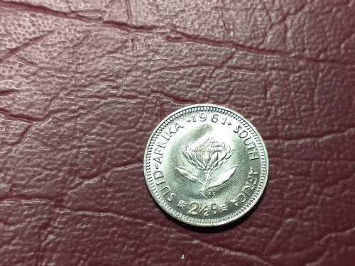 1961 RSA SILVER 2.5 CENT - [Mint State]