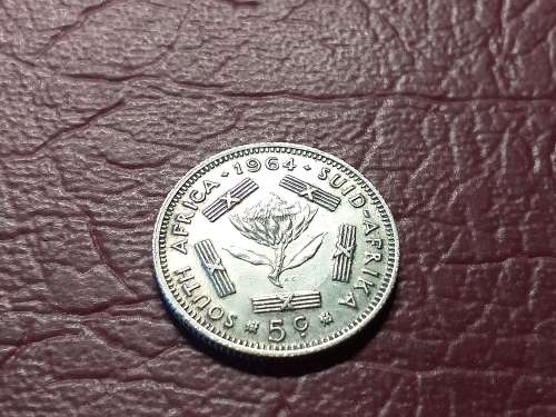 1964 RSA SILVER 5 CENT