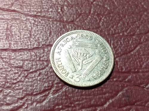 1956 SA UNION SILVER 3 PENCE