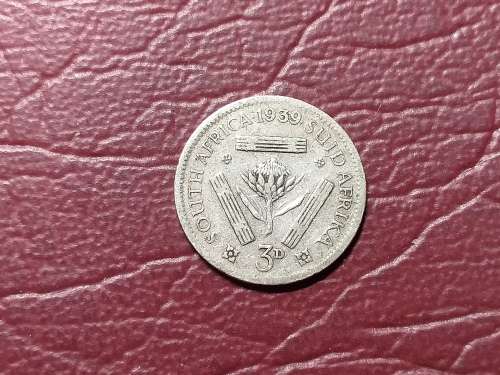 1939 SA UNION SILVER 3 PENCE
