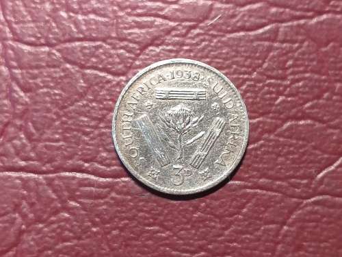 1938 SA UNION SILVER 3 PENCE