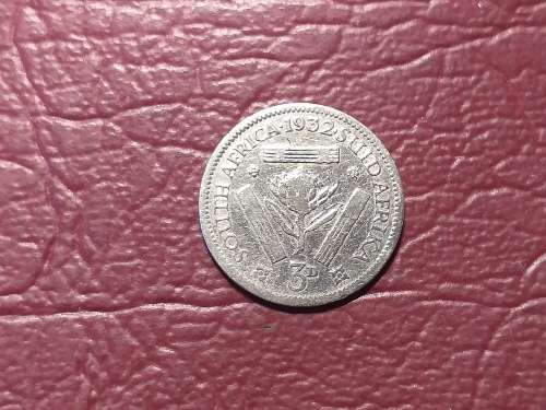 1932 SA UNION SILVER 3 PENCE