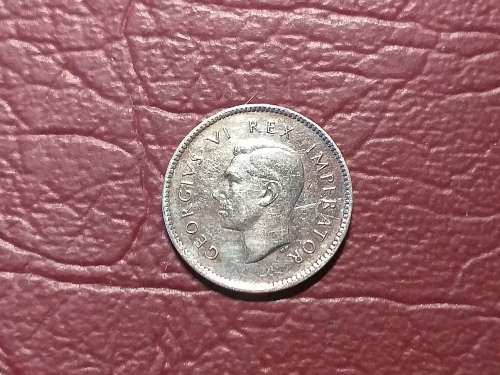 1937 SA UNION SILVER 3 PENCE