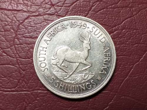 1949 SA UNION SILVER 5 SHILLINGS