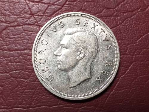 1949 SA UNION SILVER 5 SHILLINGS