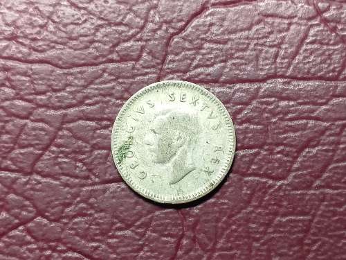 1952 SA UNION SILVER 3 PENCE