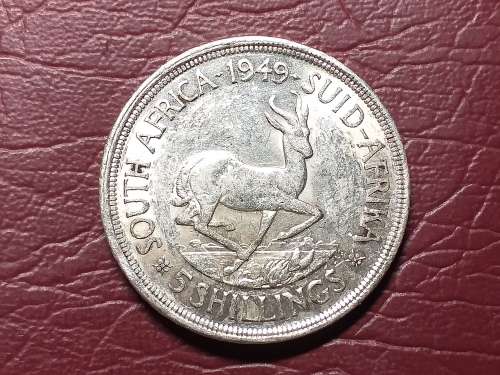 1949 SA UNION SILVER 5 SHILLINGS