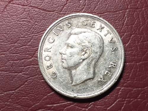 1949 SA UNION SILVER 5 SHILLINGS