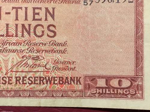 1941 SA RESERVE BANK TEN SHILLINGS NOTE - J. POSTMUS