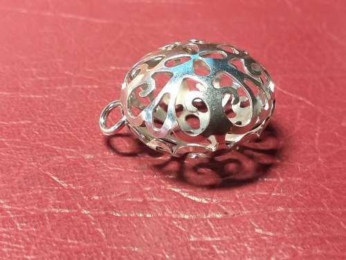 LOVELY GENUINE SOLID STERLING SILVER PENDANT/CHARM IN VERY GOOD CONDITION - [Diam 25 mm] -  [3,8 g]