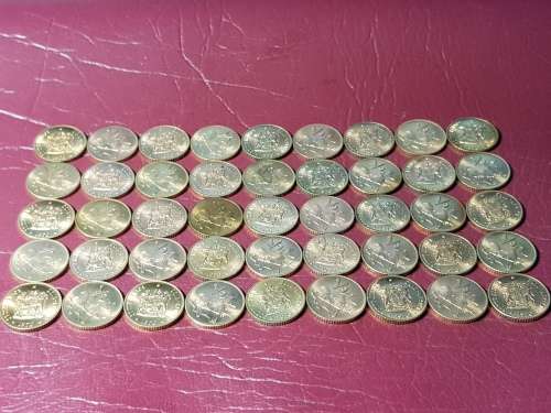 A LOT OF 50 x 1970 RSA BRONZE ½ Cents - BRILLIANT MINT STATE - [Bid per coin to take all.]