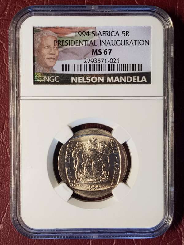 MS 67 NGC GRADED 1994 RSA R5 - INAUGURATION