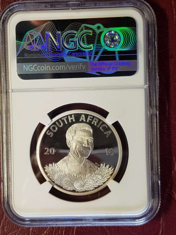 PF 70 ULTRA CAMEO NGC GRADED 2018 RSA PROTEA SILVER R1 - ROBBEN ISLAND