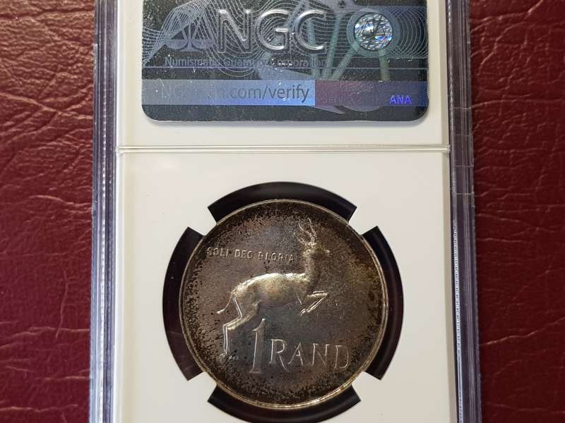 MS 65 NGC GRADED 1965 RSA SILVER R1 - ENGLISH