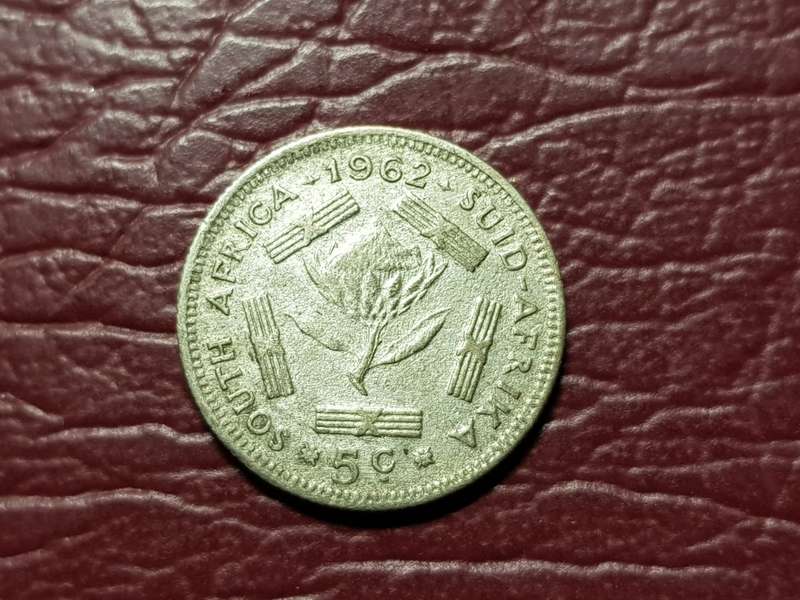 1962 RSA SILVER 5 CENT