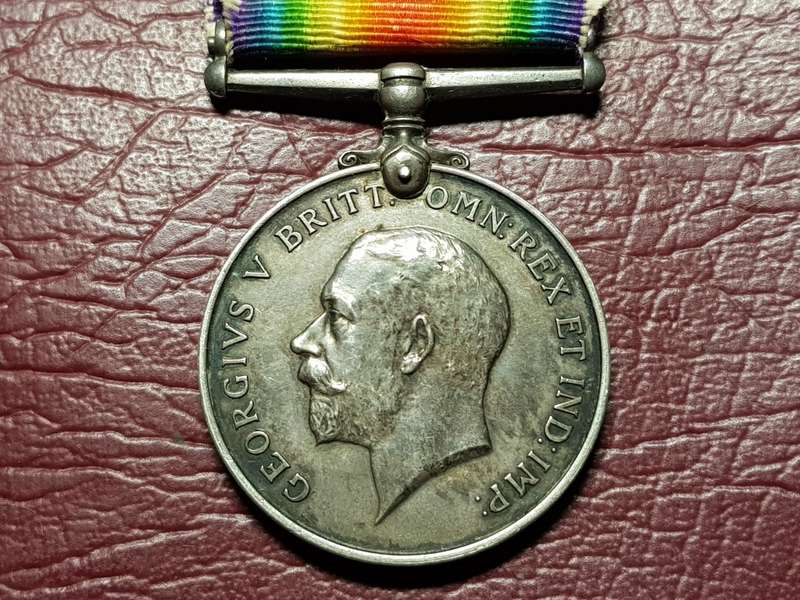 Old collectible Real WWI British War Silver Medal 1914-1918 George V - CPL W. WATSON - [33 g]