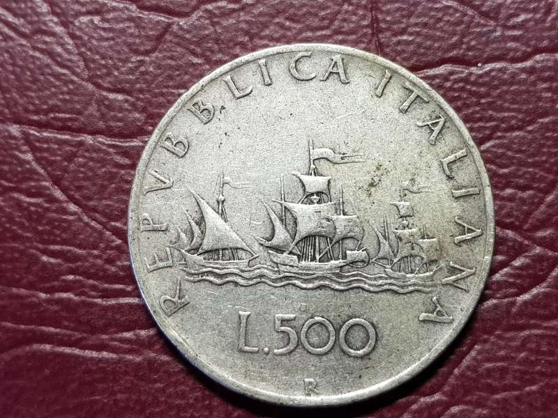1961 ITALY SILVER 500 Lire - [11g  .835]