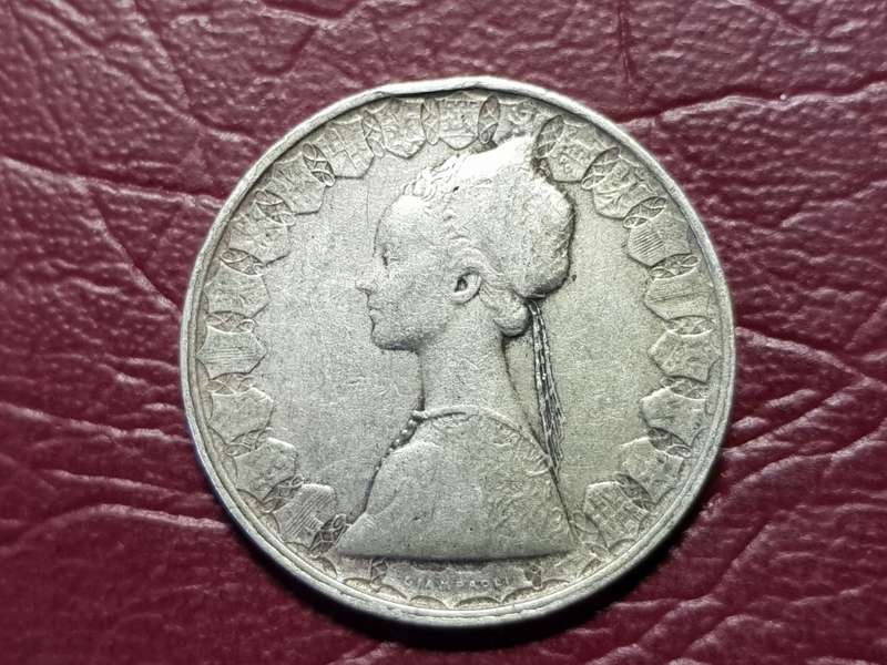 1961 ITALY SILVER 500 Lire - [11g  .835]
