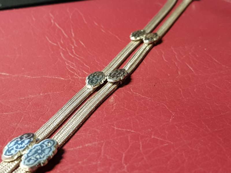LOVELY GENUINE SOLID STERLING SILVER VINTAGE NECKLACE TO PUT IN YOUR OWN GEMSTONE - [43 g]