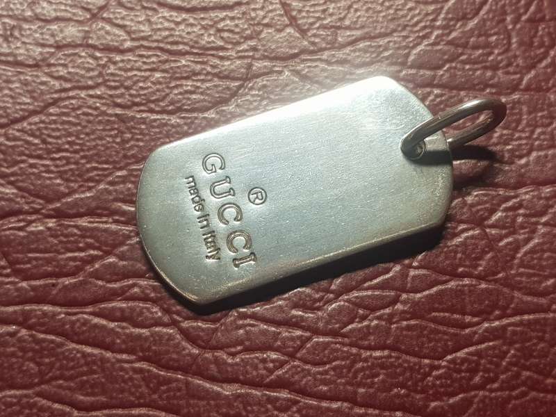 LOVELY GENUINE SOLID STERLING SILVER GUCCI PENDANT IN EXCELLENT CONDITION - [10,9 g]