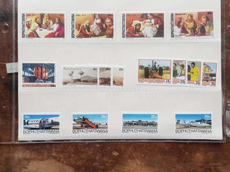 MINT STAMPS OF BOPHUTHATSWANA IN PLASTIC FOLDER - [ONE BID FOR ALL.]