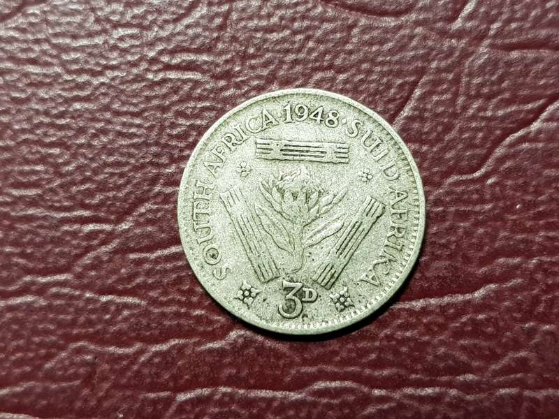 1948 SA UNION SILVER THREEPENCE
