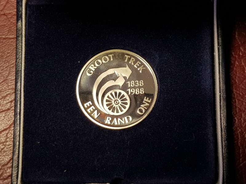 1988 RSA PROOF SILVER RAND GROOT TREK IN SAM BOX