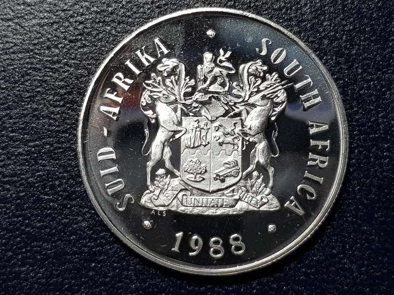 1988 RSA PROOF SILVER RAND GROOT TREK IN SAM BOX