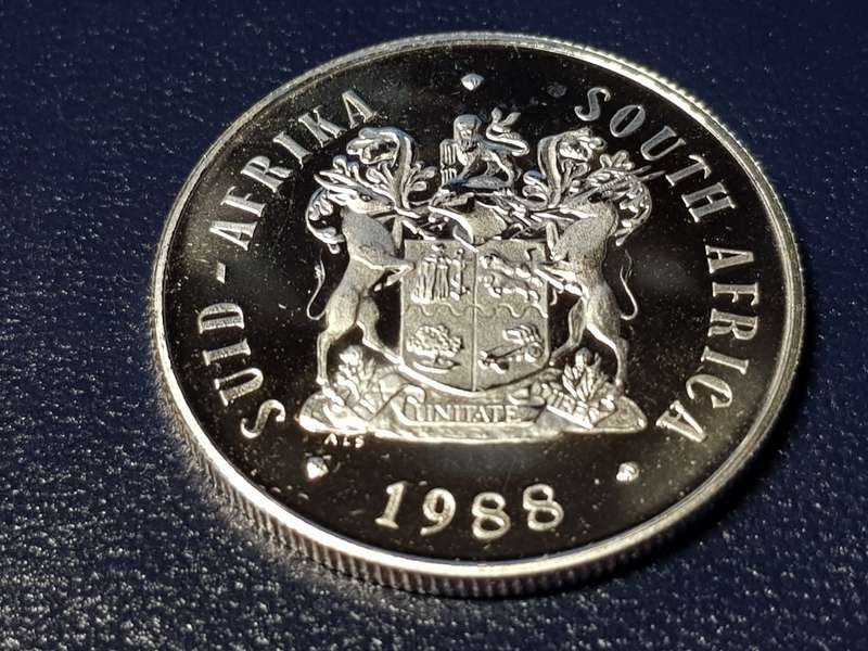 1988 RSA PROOF SILVER RAND GROOT TREK IN SAM BOX