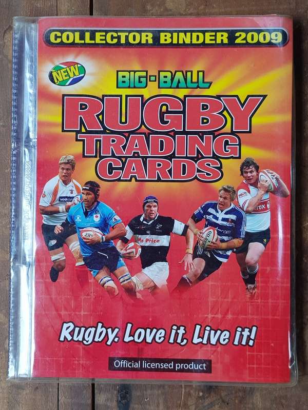 216 x RUGBY TRADING CARDS 2009 COMPLETE COLLECTION IN COLLECTOR BINDER - [Bid per card to take all.]