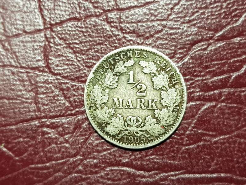 1905 GERMANY SILVER ½ Mark - Wilhelm II