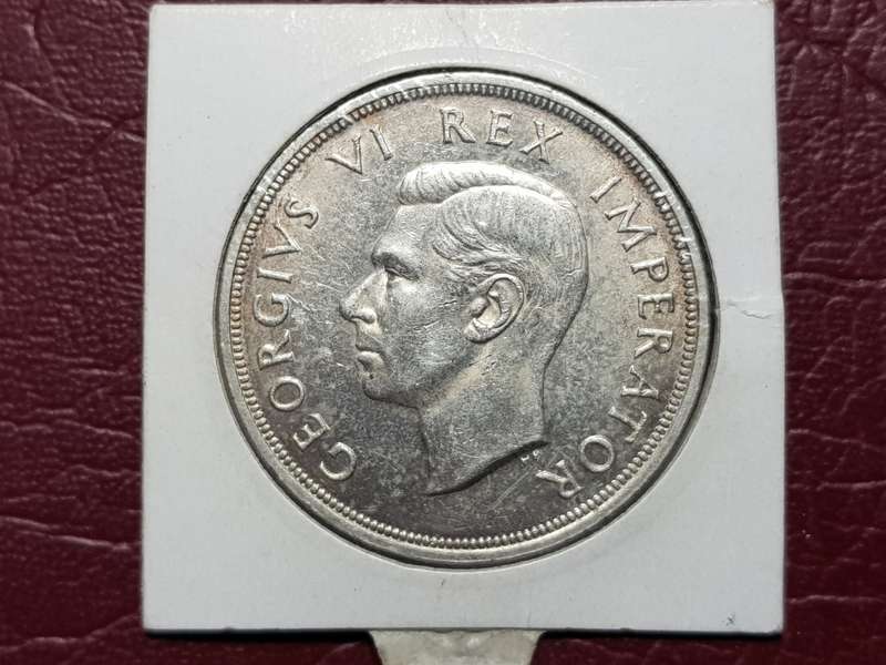 1947 SA UNION SILVER 5 SHILLINGS