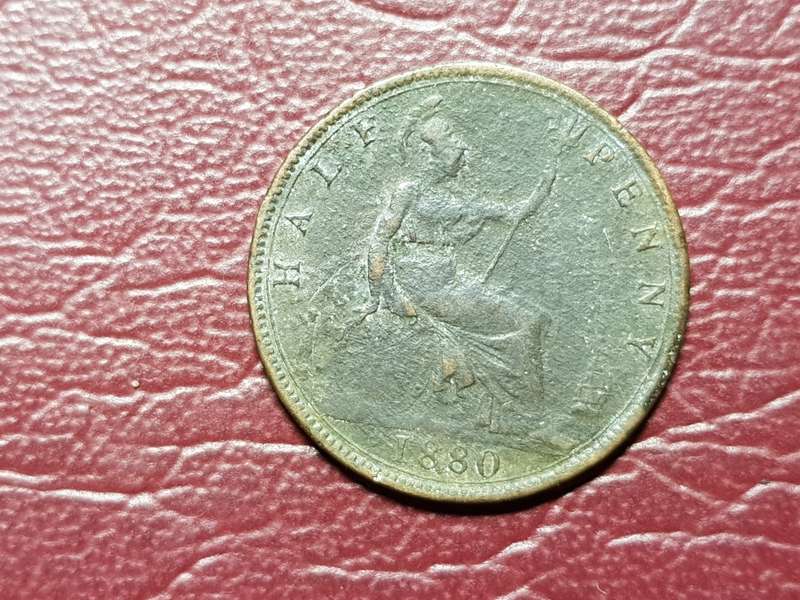 1880 BRITISH HALF PENNY