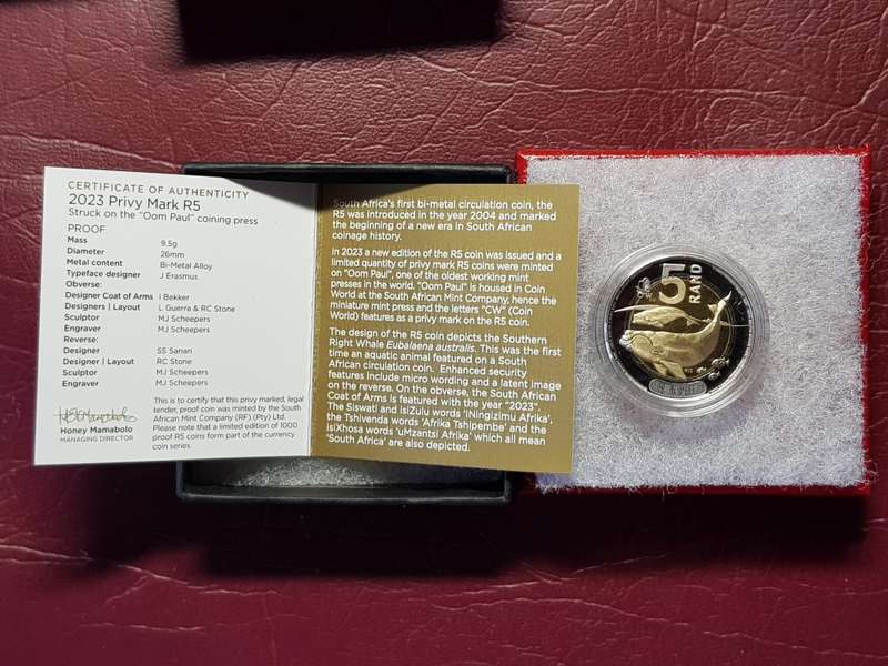 2023 RSA R5 WITH PRIVY MARK - PROOF CAPSULED WITH COA IN ORIGINAL BOX