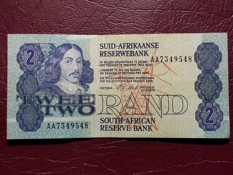 RSA Two Rand Notes - CL Stals
