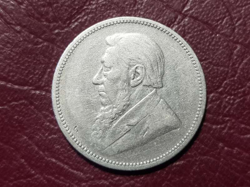 1893 ZAR Sterling Silver 2 Shillings