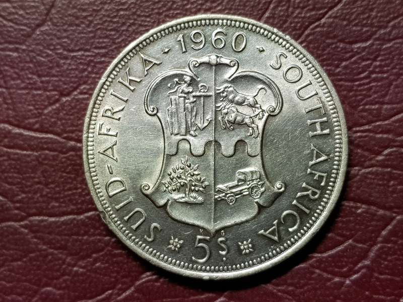 1960 SA Union Silver 5 Shillings