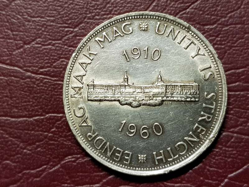 1960 SA Union Silver 5 Shillings