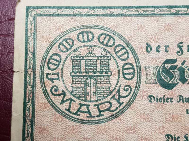 1923 Federal State of Hamburg (German Notgeld) 1 000 000 Mark
