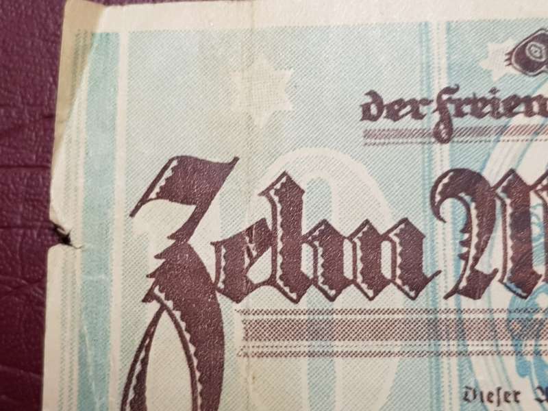 1923 Federal State of Hamburg (German Notgeld) 10 000 000 Mark