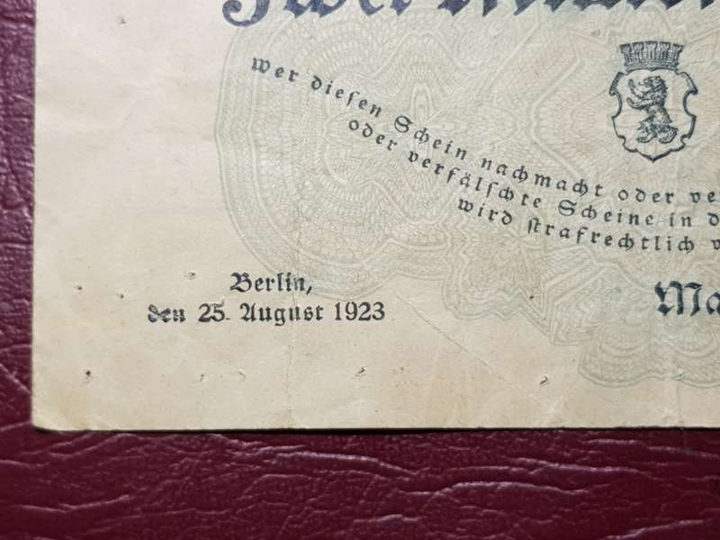 1923 Prussian Province of Berlin (German Notgeld) 2 000 000 Mark