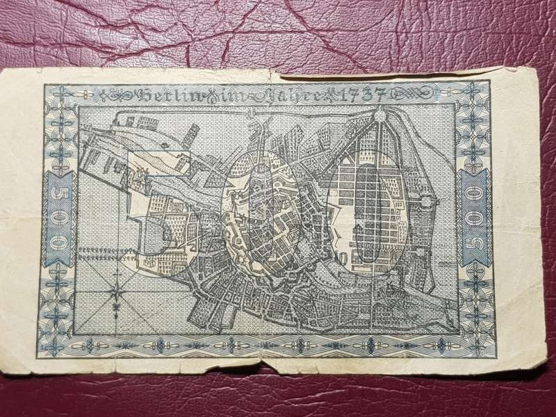 1922 Germany Berlin 500/1 MILLION Mark Overprint