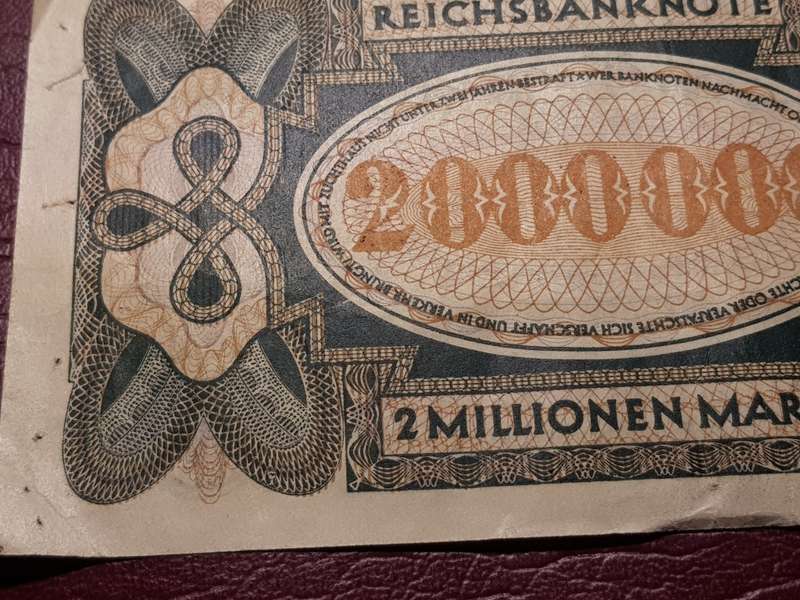 1923 Germany Weimar Republic 2 000 000 Mark Reichsbanknote