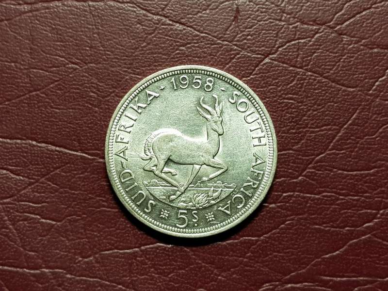 1958 SA Union Silver 5 Shillings