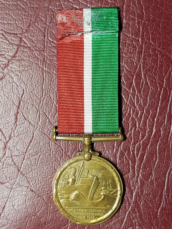 1914 - 1918 WW1 Mercantile Marine War Medal - Awarded To John Burrows